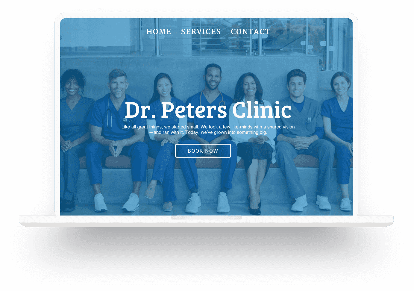 Example of a medical clinic website built with Jimdo