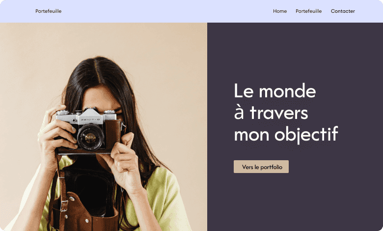 Trois exemples de sites web différents pour des sites d'entreprise, des boutiques en ligne et des sites de portfolio, avec de brèves descriptions ci-dessous.