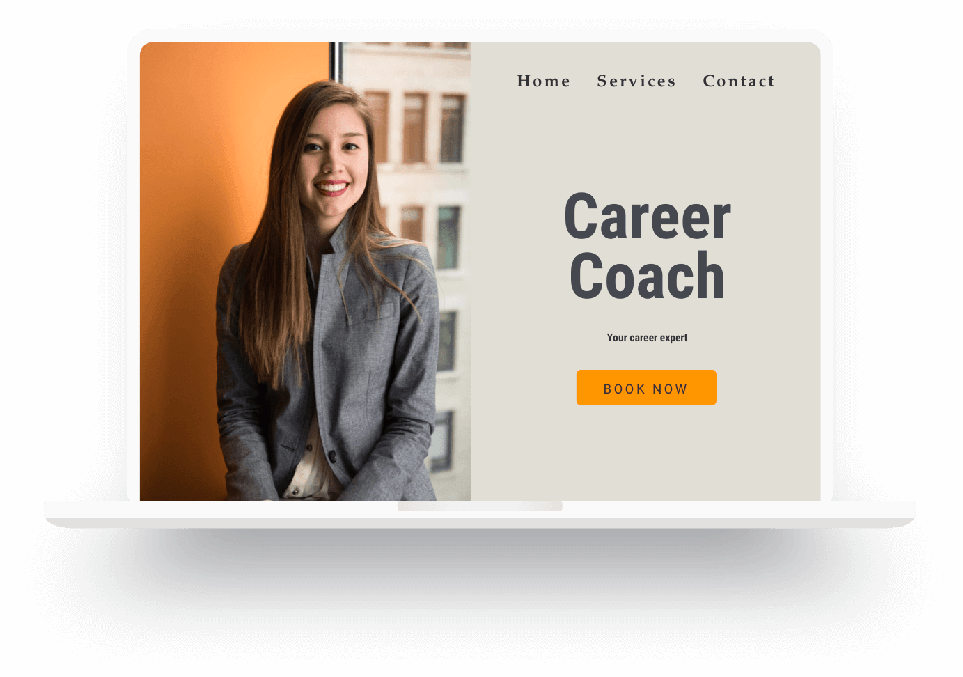 Ejemplo de una página web de un coaching laboral creada con Jimdo