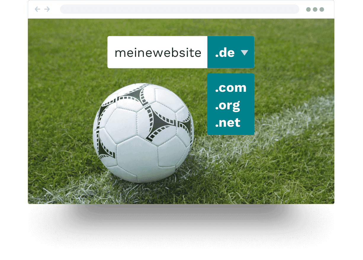 Beispiel für die Domainsuche für eine Vereinshomepage