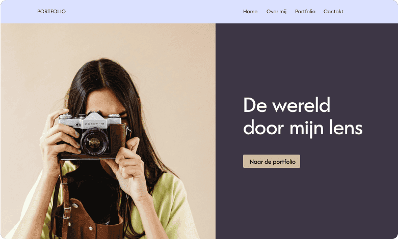 Drie verschillende website voorbeelden voor zakelijke websites, online winkels en portfolio websites, met korte beschrijvingen erronder.