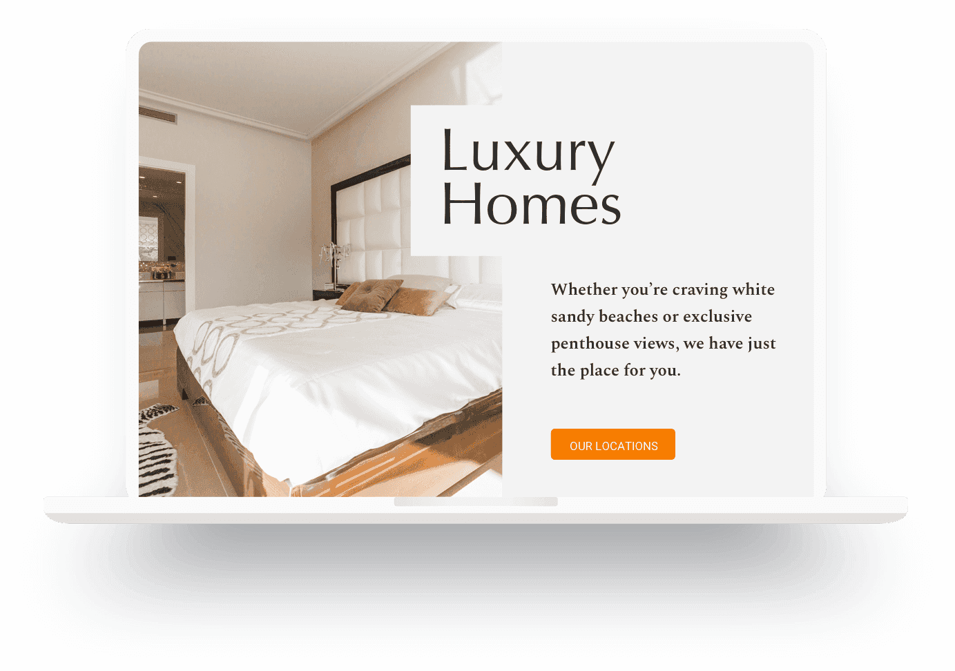 Example of a luxury property website built with Jimdo