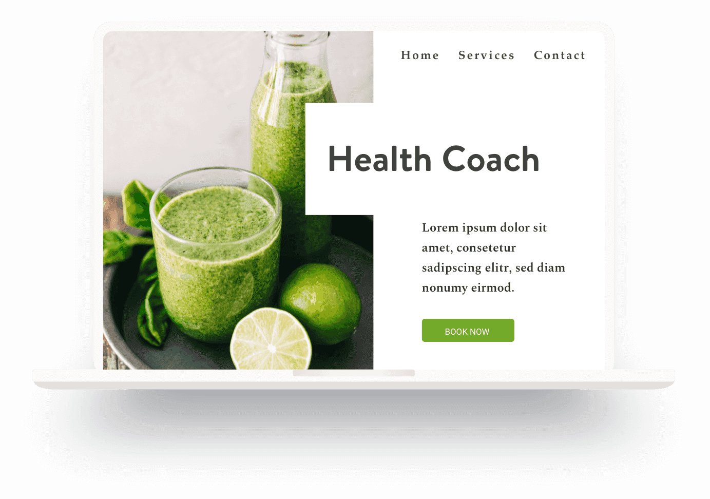 Beispiel für eine mit Jimdo erstellte Website eines Gesundheitscoaches