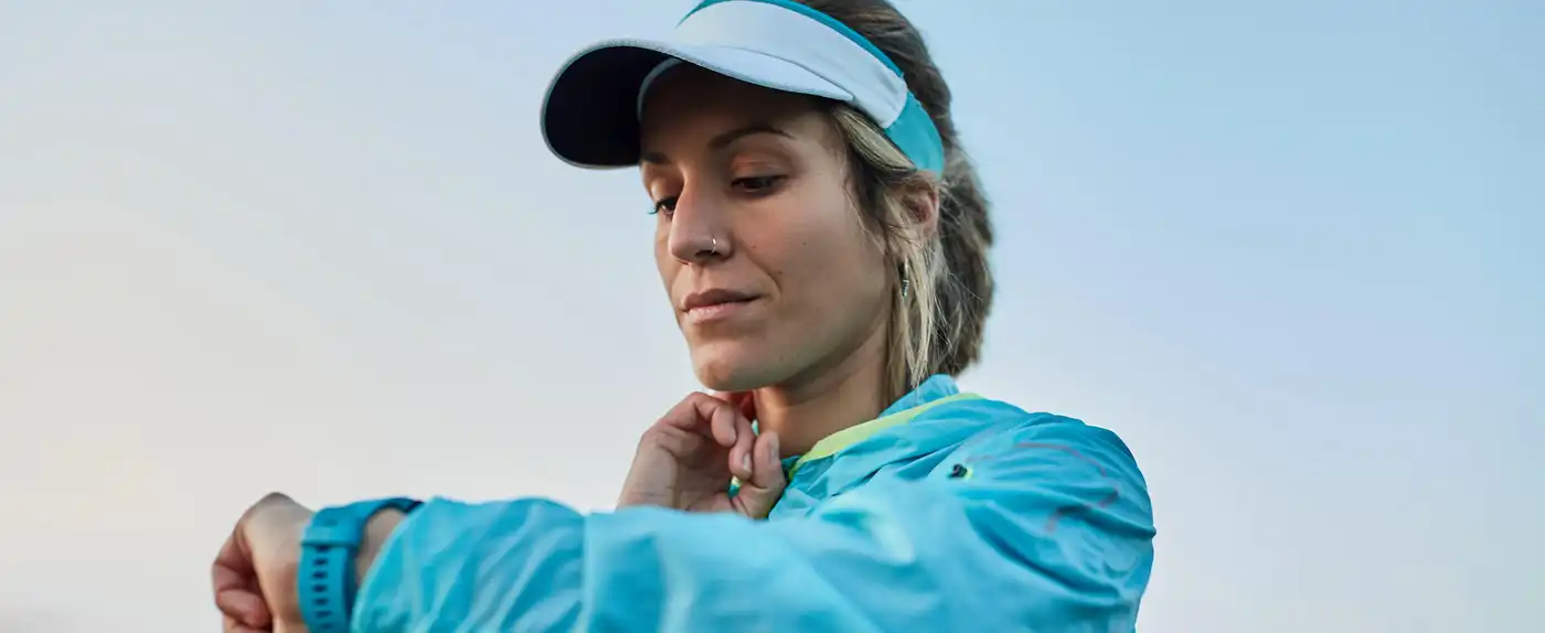 Personal trainer working on a fitness website
