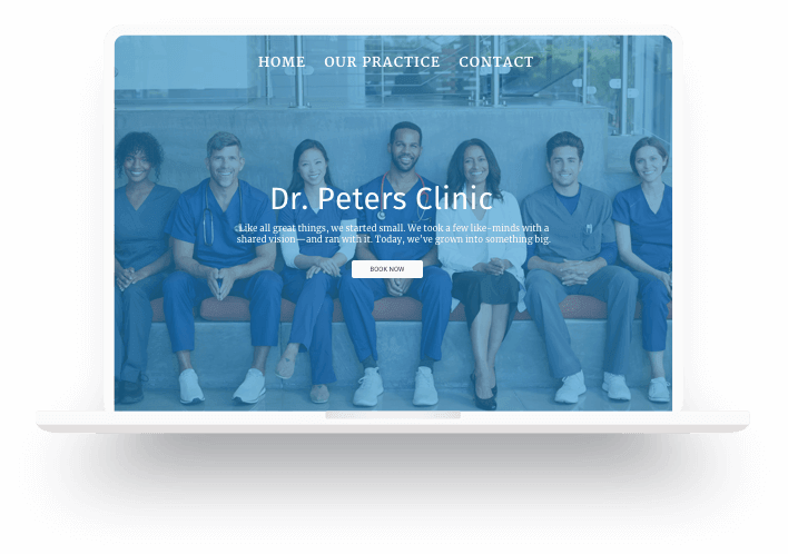 Een Jimdo website voorbeeld voor gezondheidszorg-groepen.