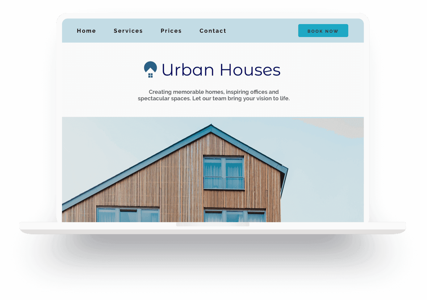 Example of a single property website built with Jimdo